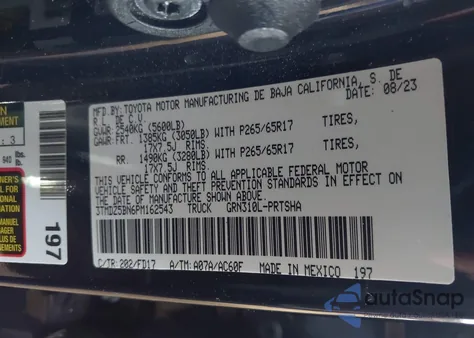 2023 Toyota Tacoma Double Cab/Sr5/Trd Sport/Trd Off Road z USA, uszkodzony, nr VIN 3TMDZ5BN6PM162543